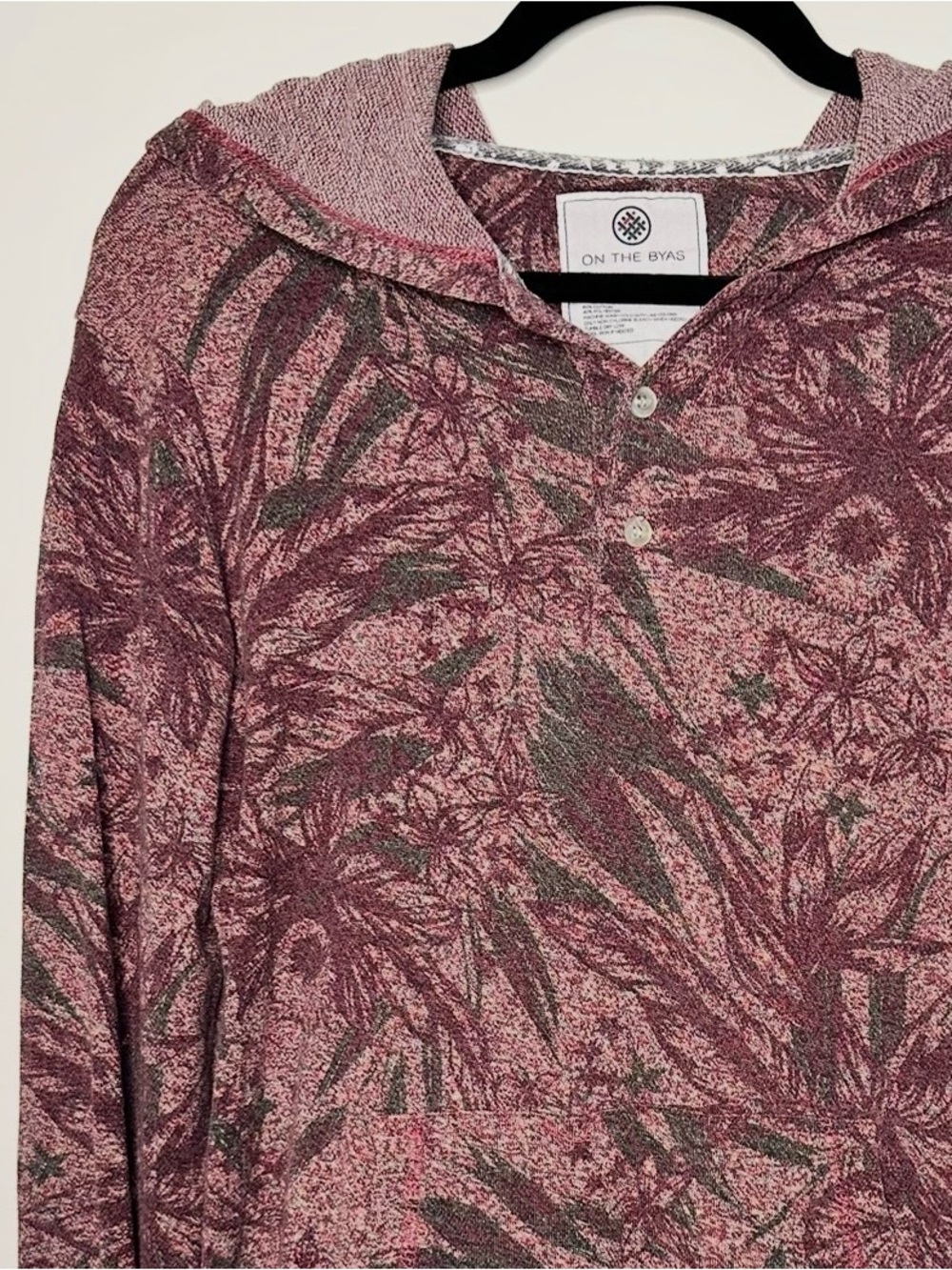 on the byas Rose Floral Hooded Pullover Sweater